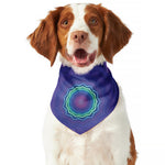 Purple And Blue Kaleidoscope Print Dog Bandana