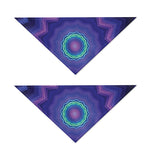 Purple And Blue Kaleidoscope Print Dog Bandana