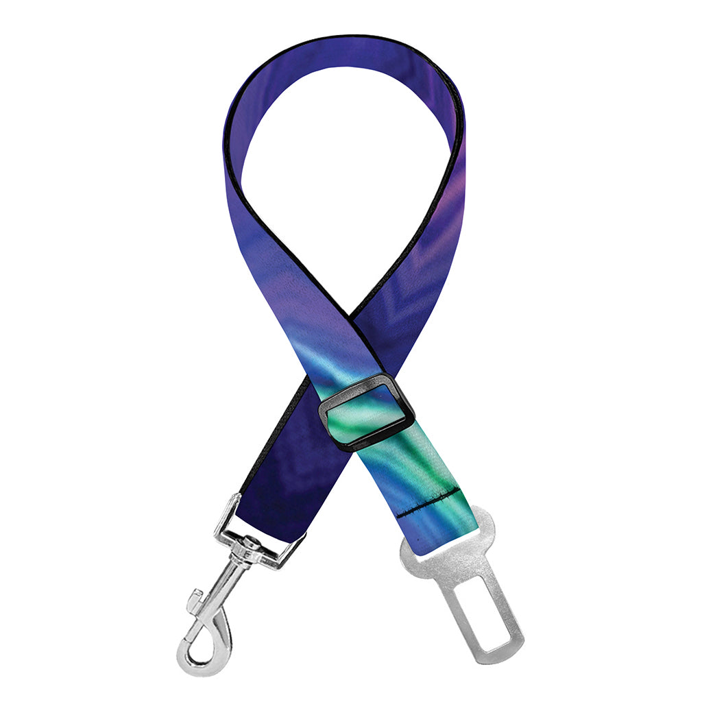 Purple And Blue Kaleidoscope Print Dog Seat Belt