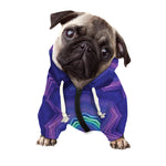 Purple And Blue Kaleidoscope Print Dog Zip Up Hoodie