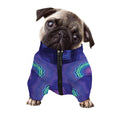 Purple And Blue Kaleidoscope Print Dog Zip Up Jacket