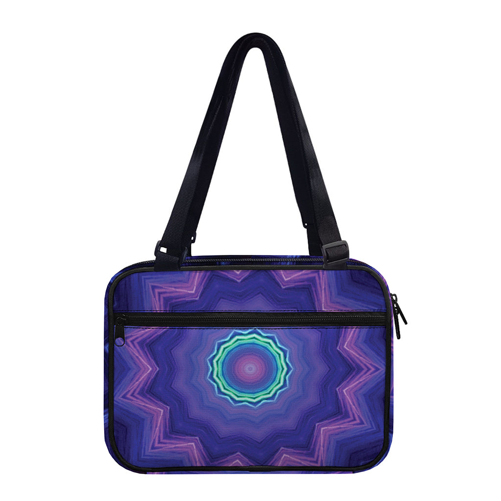 Purple And Blue Kaleidoscope Print Double Strap Bible Bag