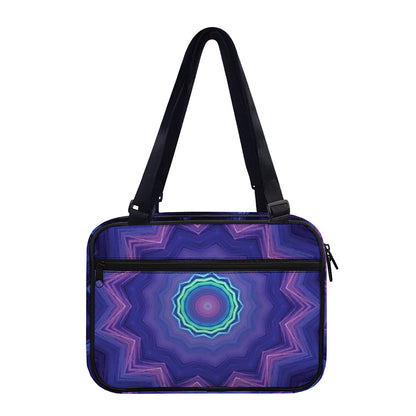 Purple And Blue Kaleidoscope Print Double Strap Bible Bag