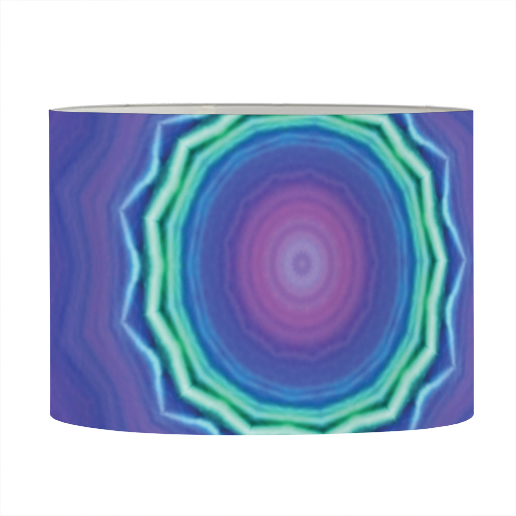 Purple And Blue Kaleidoscope Print Drum Lamp Shade