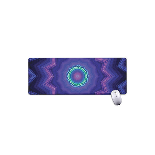 Purple And Blue Kaleidoscope Print Extended Mouse Pad