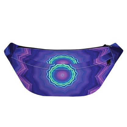 Purple And Blue Kaleidoscope Print Fanny Pack