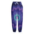 Purple And Blue Kaleidoscope Print Fleece Lined Knit Pants