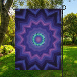 Purple And Blue Kaleidoscope Print Garden Flag