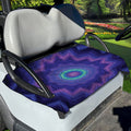 Purple And Blue Kaleidoscope Print Golf Cart Seat Cover