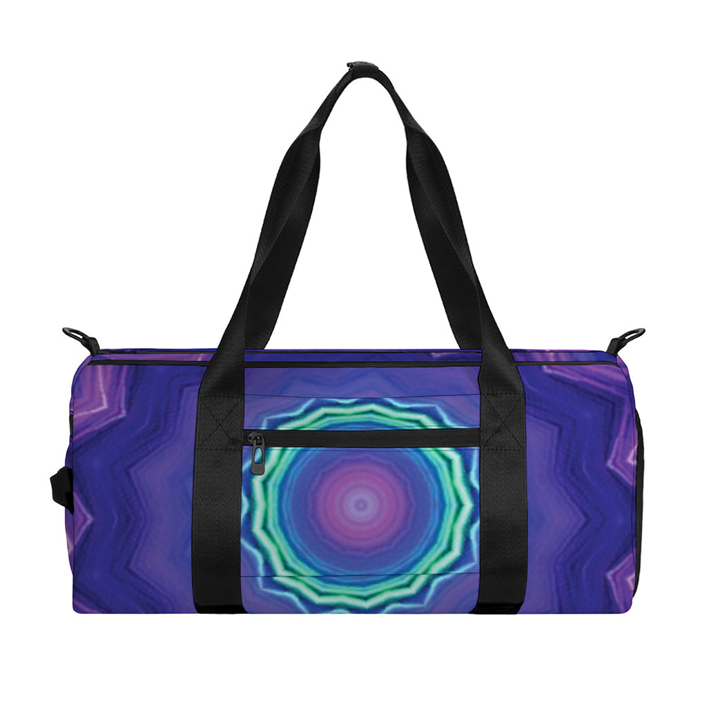 Purple And Blue Kaleidoscope Print Gym Bag