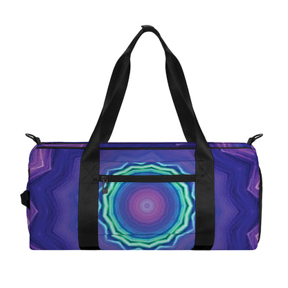 Purple And Blue Kaleidoscope Print Gym Bag