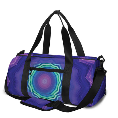 Purple And Blue Kaleidoscope Print Gym Bag