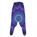 Purple And Blue Kaleidoscope Print Hammer Pants