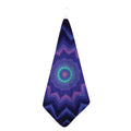 Purple And Blue Kaleidoscope Print Hand Towel