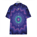 Purple And Blue Kaleidoscope Print Hawaiian Shirt