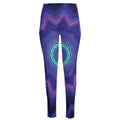 Purple And Blue Kaleidoscope Print High-Waisted Pocket Leggings