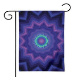 Purple And Blue Kaleidoscope Print House Flag