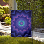 Purple And Blue Kaleidoscope Print House Flag