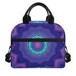 Purple And Blue Kaleidoscope Print Insulated Lunch Bag