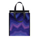 Purple And Blue Kaleidoscope Print Insulated Lunch Tote