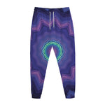 Purple And Blue Kaleidoscope Print Jogger Pants