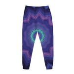 Purple And Blue Kaleidoscope Print Jogger Pants
