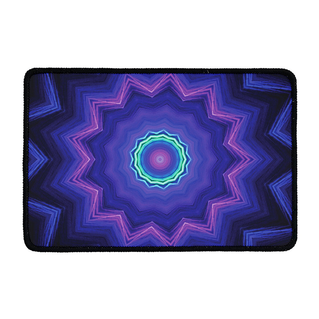 Purple And Blue Kaleidoscope Print Kitchen Mat