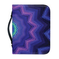 Purple And Blue Kaleidoscope Print Leather Bible Cover