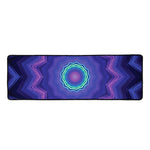 Purple And Blue Kaleidoscope Print Long Kitchen Mat