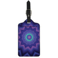 Purple And Blue Kaleidoscope Print Luggage Tag