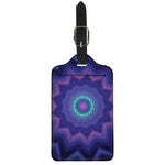 Purple And Blue Kaleidoscope Print Luggage Tag