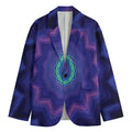 Purple And Blue Kaleidoscope Print Men's Blazer