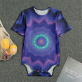 Purple And Blue Kaleidoscope Print Men's Bodysuit