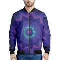 Purple And Blue Kaleidoscope Print Men's Bomber Jacket