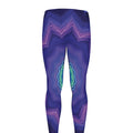 Purple And Blue Kaleidoscope Print Men's Leggings