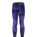 Purple And Blue Kaleidoscope Print Men's leggings