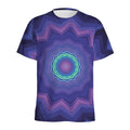 Purple And Blue Kaleidoscope Print Men's Athletic T-Shirt