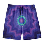 Purple And Blue Kaleidoscope Print Men's Swim Trunks