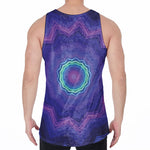 Purple And Blue Kaleidoscope Print Men's Velvet Tank Top
