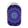 Purple And Blue Kaleidoscope Print Mesh Laundry Hamper