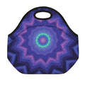 Purple And Blue Kaleidoscope Print Neoprene Lunch Bag