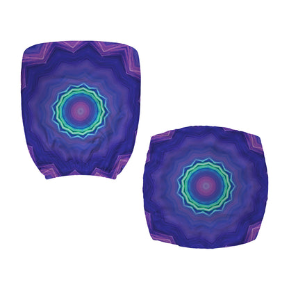 Purple And Blue Kaleidoscope Print Office Chair Cover