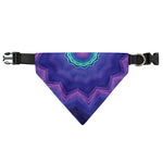 Purple And Blue Kaleidoscope Print Over The Collar Dog Bandana