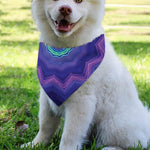 Purple And Blue Kaleidoscope Print Over The Collar Dog Bandana