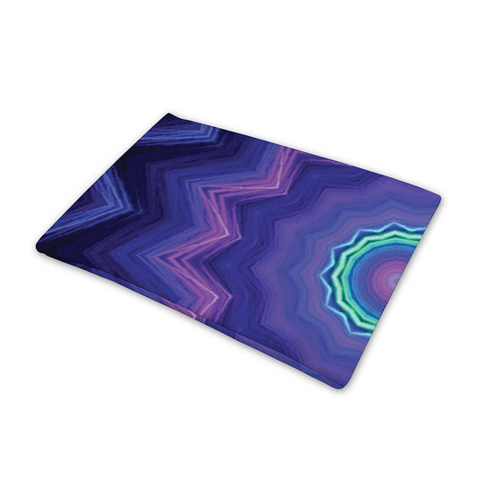 Purple And Blue Kaleidoscope Print Pet Cooling Mat Cover
