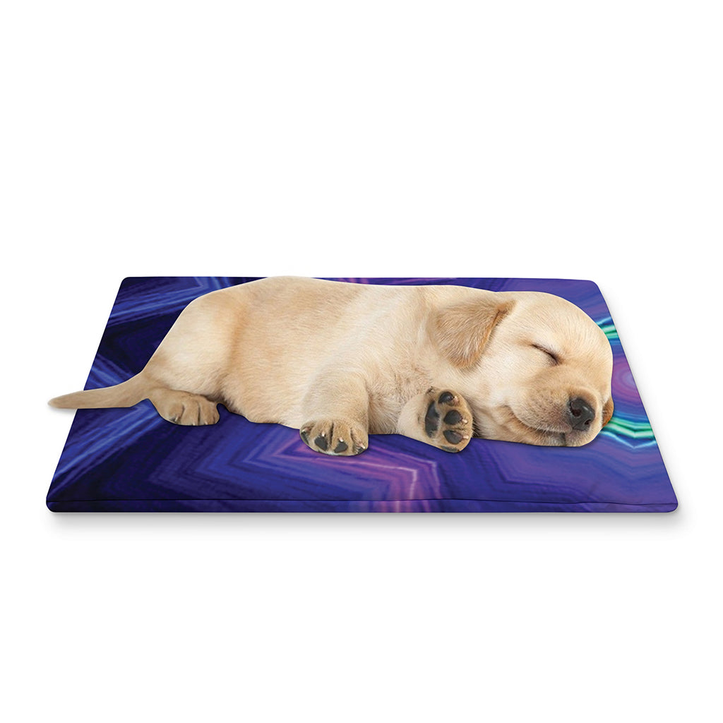 Purple And Blue Kaleidoscope Print Pet Cooling Mat Cover