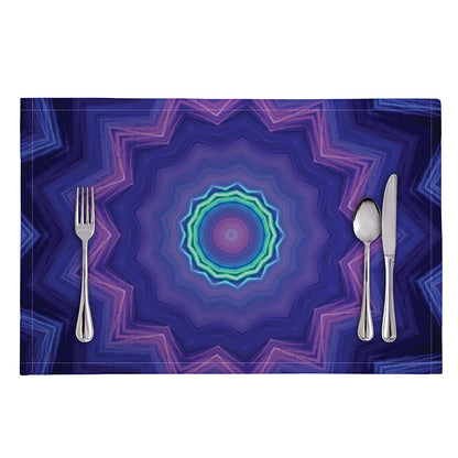 Purple And Blue Kaleidoscope Print Placemat