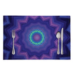 Purple And Blue Kaleidoscope Print Placemat