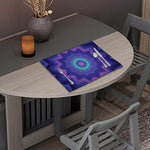 Purple And Blue Kaleidoscope Print Placemat