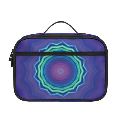Purple And Blue Kaleidoscope Print Portable Lunch Bag